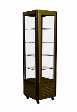 Шкаф холодильный кондитерский D4 VM 400-1 (R400C Люкс коричнево-золотой, 1/2, INOX)