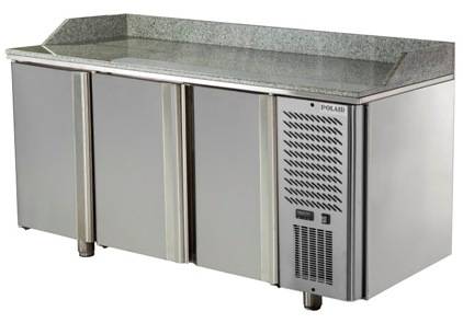 Стол холодильный Grande Polair TM3GNpizza-G GN1/1 3 двери столешница гранит
