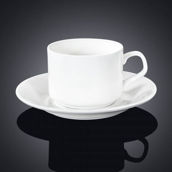 Чашка чайная с блюдцем 215мл Wilmax WL-993112/AB  /6/36/