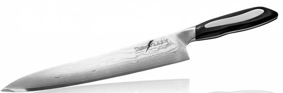 Нож Шеф Tojiro Flash 240мм сталь VG10 63 слоя, рукоять микарта FF-CH240