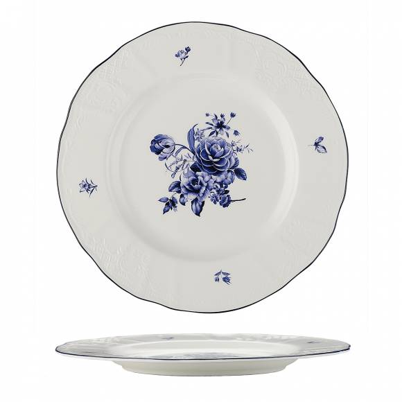 Тарелка круглая 26 см Blue Flower P.L. Proff Cuisine NY-YQA4706-S-10.5X6 /6/