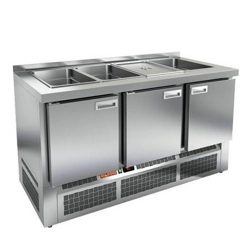 Стол холодильный для салатов (саладетта) Hicold SLE3-111GN без крышки