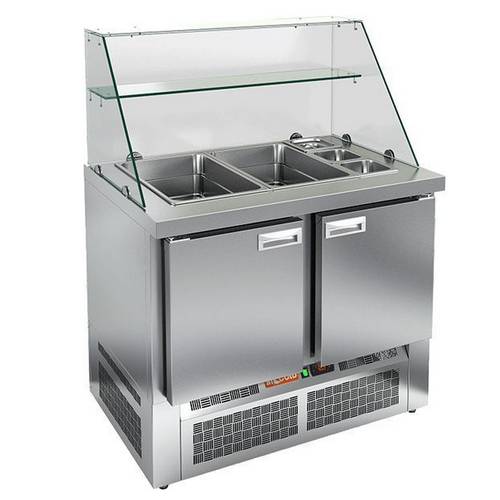 Стол холодильный для салатов (саладетта) Hicold SLE3-11GN высокое стекло