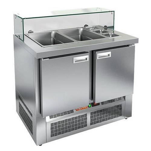 Стол холодильный для салатов (саладетта) Hicold SLE3-11GN низкое стекло