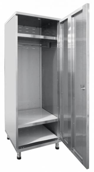Шкаф для одежды Абат ШРО-6-0 нерж. (600х560х1800 мм)				
