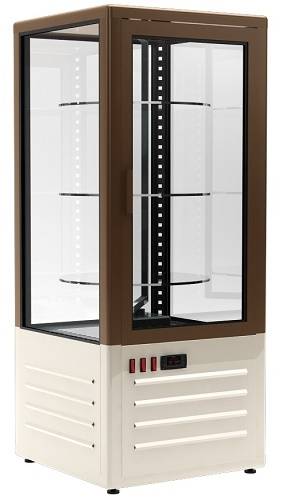 Витрина холодильная  кондитерская Carboma D4 VM 120-2 (R120Cвр) (1015-0102 (бежево-коричневый))