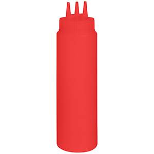 Бутылка для соуса пластиковая 690мл с тремя носиками ProHotel красная JSP24JD-JSP24 04141470