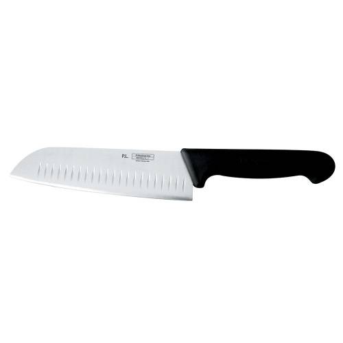 Шеф-нож PRO-Line "Сантоку" 17,5 см, ручка пластиковая черная, P.L. Proff Cuisine