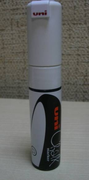 Маркер меловой на водной основе PWE-8K Uni Chalk линия 8мм белый