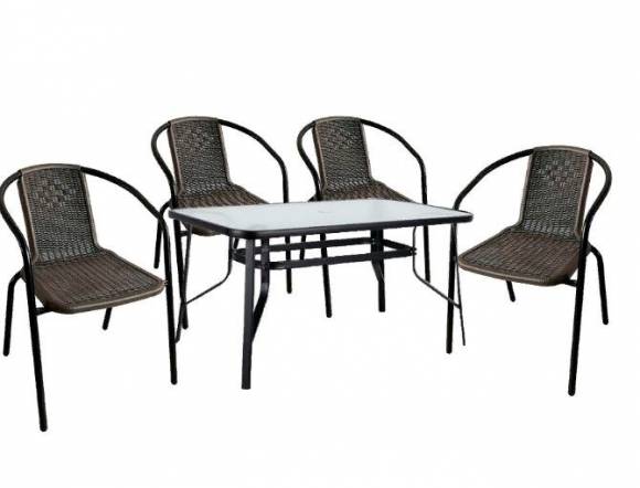 Комплект мебели из ротанга (стол+4 стула)