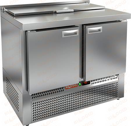 Стол холодильный для салатов (саладетта) Hicold SLE2-11GN (1/6) агрегат внизу