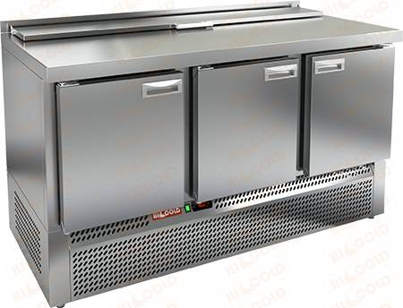 Стол холодильный для салатов (саладетта) Hicold SLE2-111GN (1/6) агрегат внизу