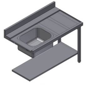 Стол для грязной посуды Kayman СПМ-111/1207 Л к посудомоечным машинам Apach AC800 справа
