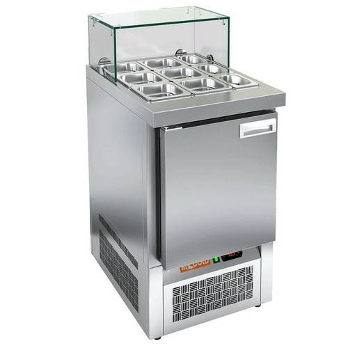 Стол холодильный для салатов (саладетта) Hicold SLE3-1GN низкое стекло