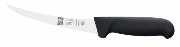 Нож обвалочный 150/290 мм. изогнутый (узкое жесткое лезвие) черный SAFE Icel 28100.3855000.150