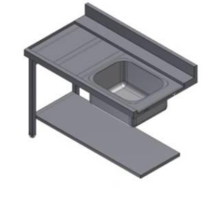 Стол для грязной посуды Kayman СПМ-111/1207 П к посудомоечным машинам Apach AC800 слева