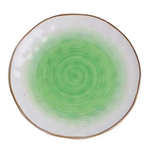 Тарелка круглая d=19 см, фарфор,зеленый цвет "The Sun" P.L. 170629 /6/